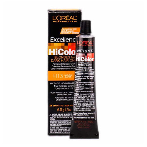 Loreal Excel Hicolor H13 Tube Natural Blonde, 1.74 Oz